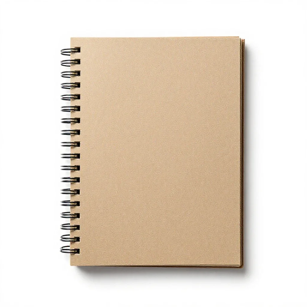 Spiral sketchbook isolated on a white background