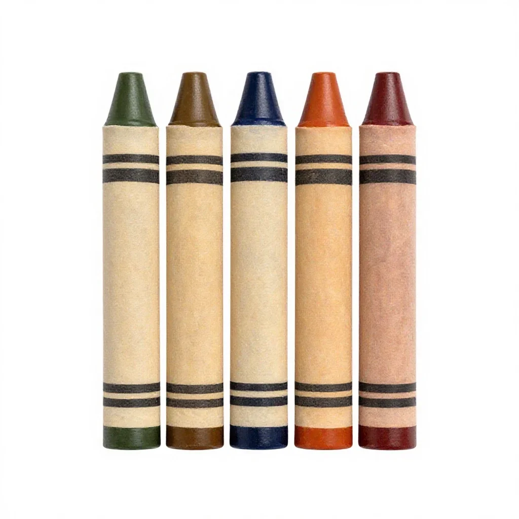 Wax crayon set isolated on a white background