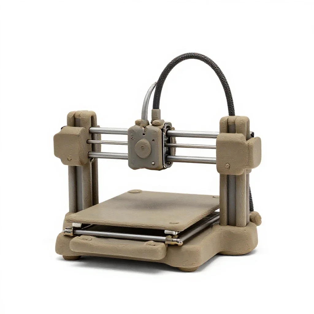 3d printer isolated on a white background