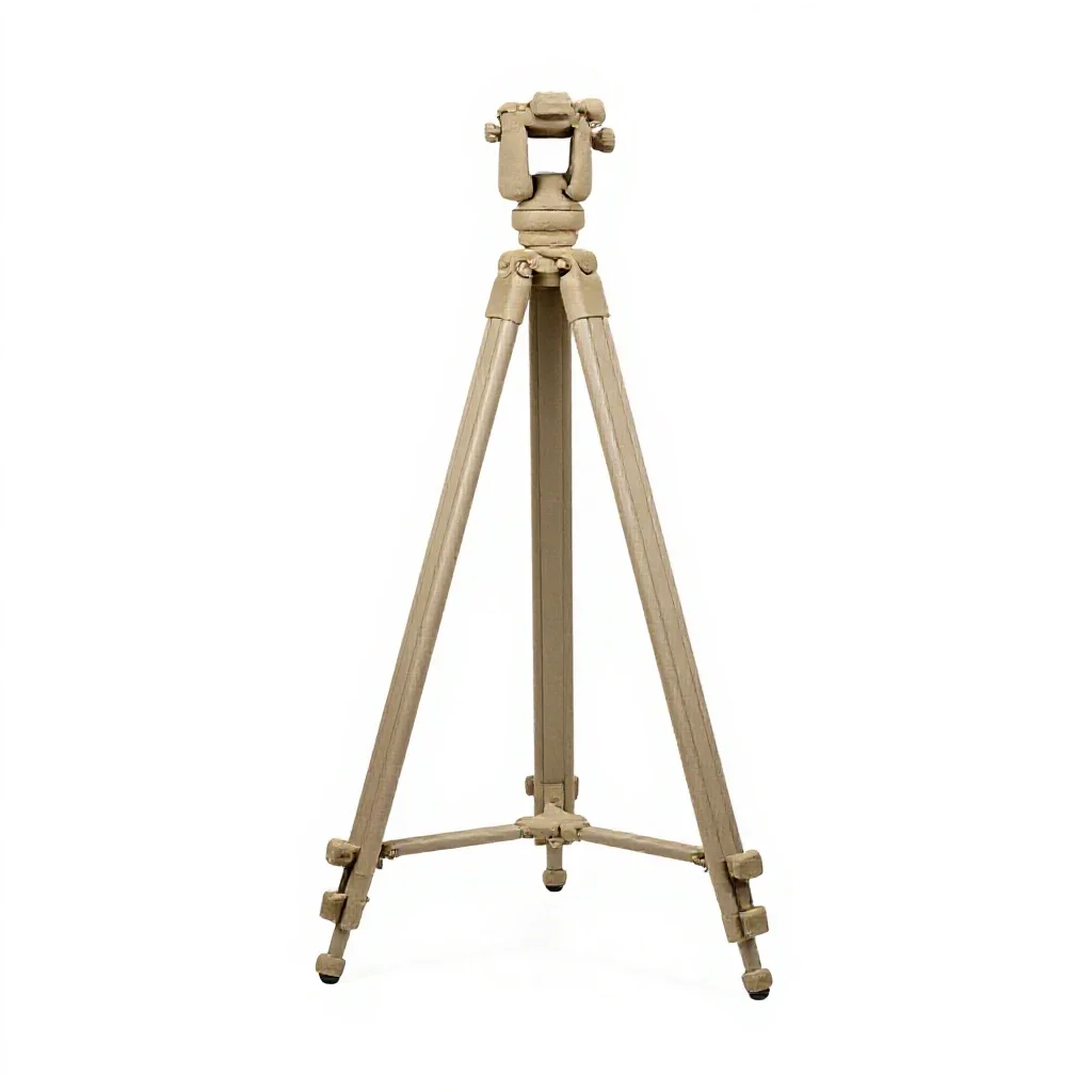 Camera tripod isolated on a white background
