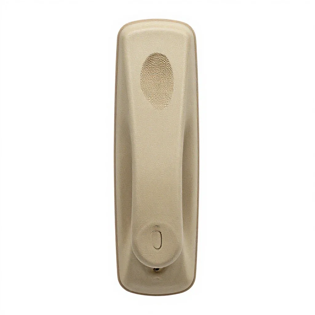 Fingerprint door lock isolated on a white background