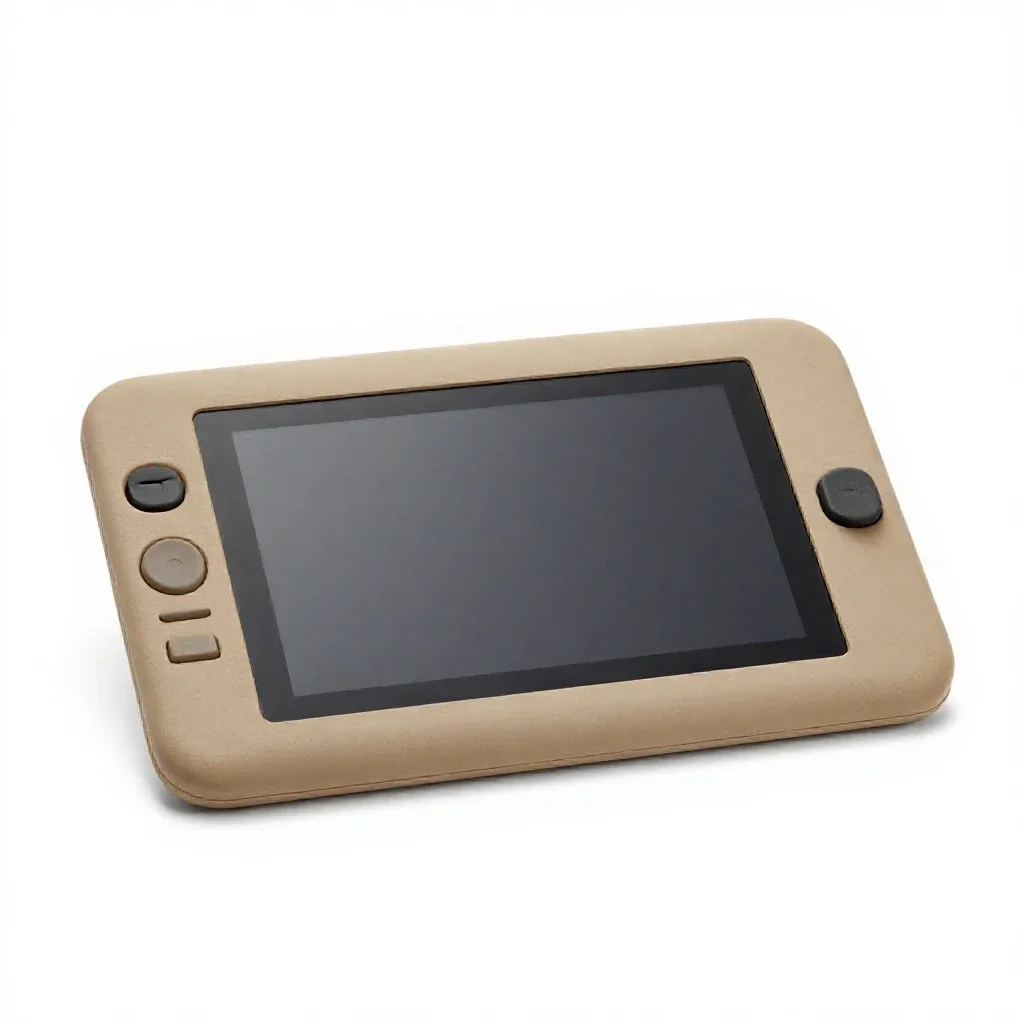 Graphics tablet with a stylus isolated on a white background