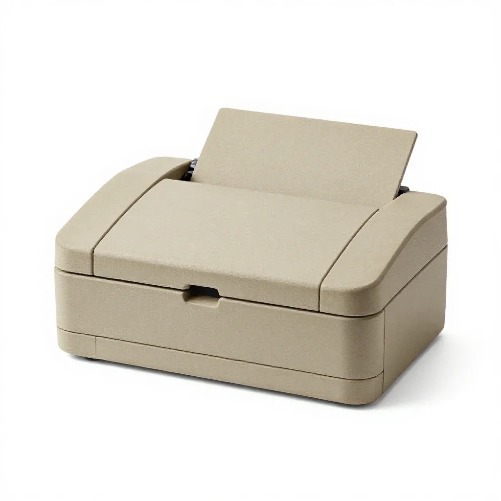 Label printer isolated on a white background