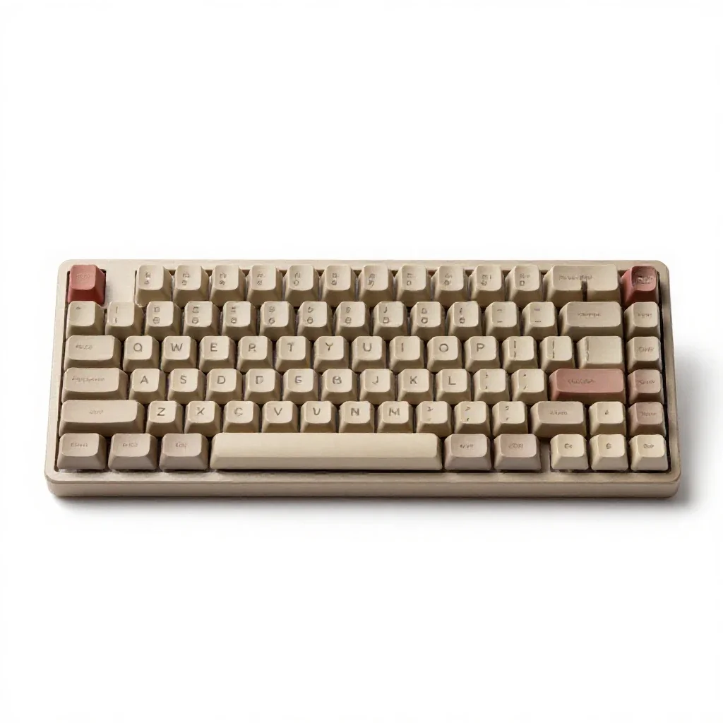 Mechanical keyboard isolated on a white background