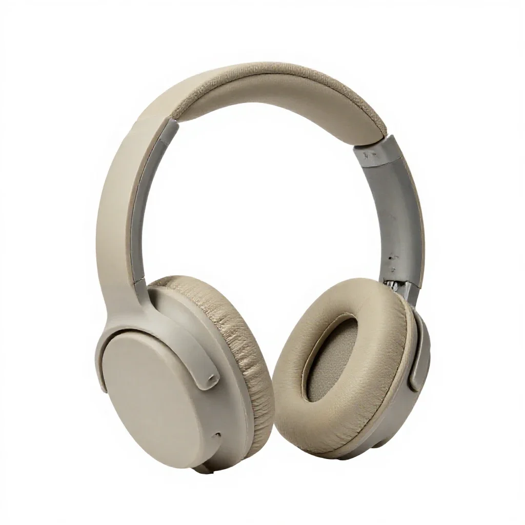 Pair of studio headphones isolated on a white background