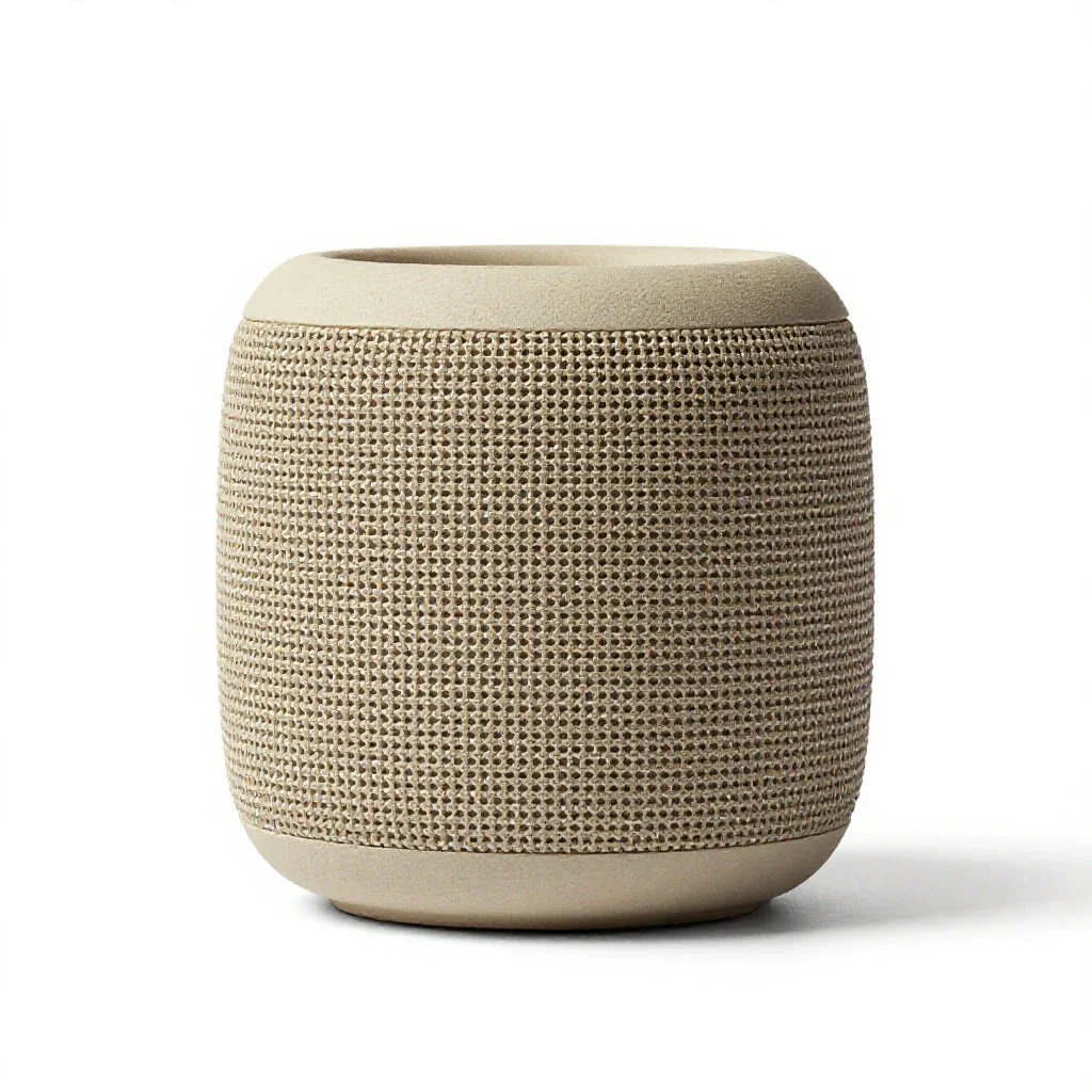 Portable bluetooth speaker isolated on a white background