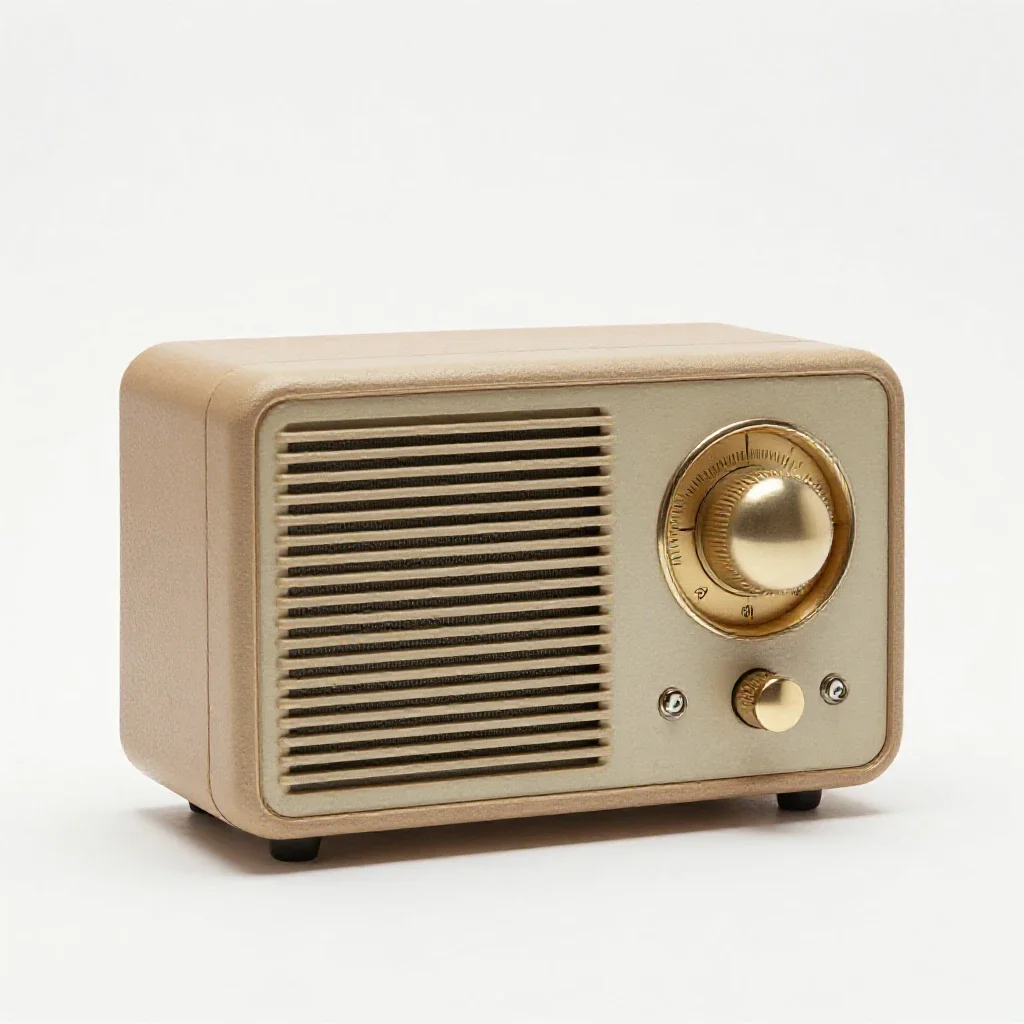 Shortwave radio isolated on a white background