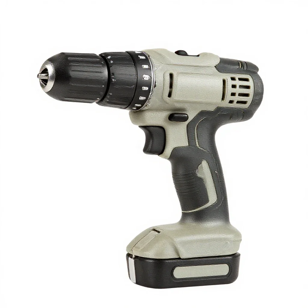 Cordless power drill isolated on a white background
