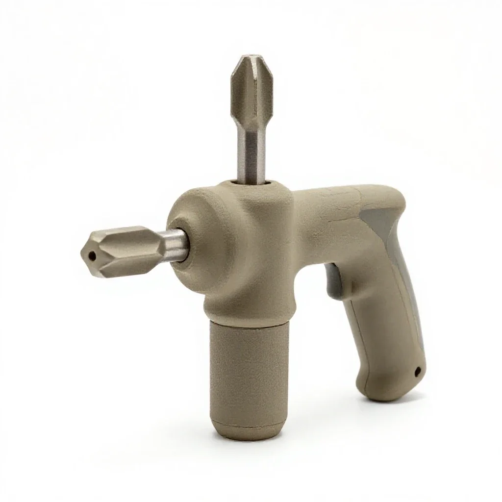 Rotary tool with bits isolated on a white background