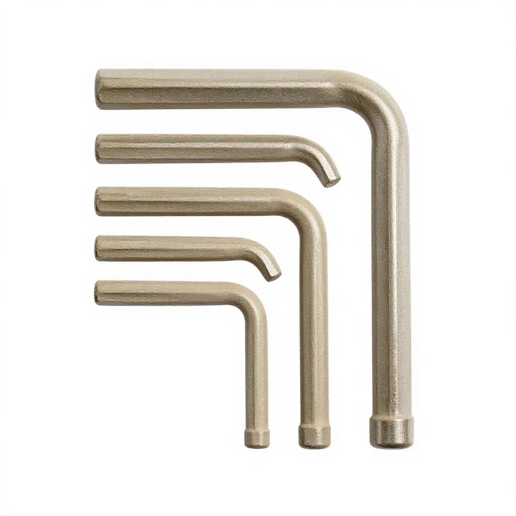 Set of allen keys isolated on a white background