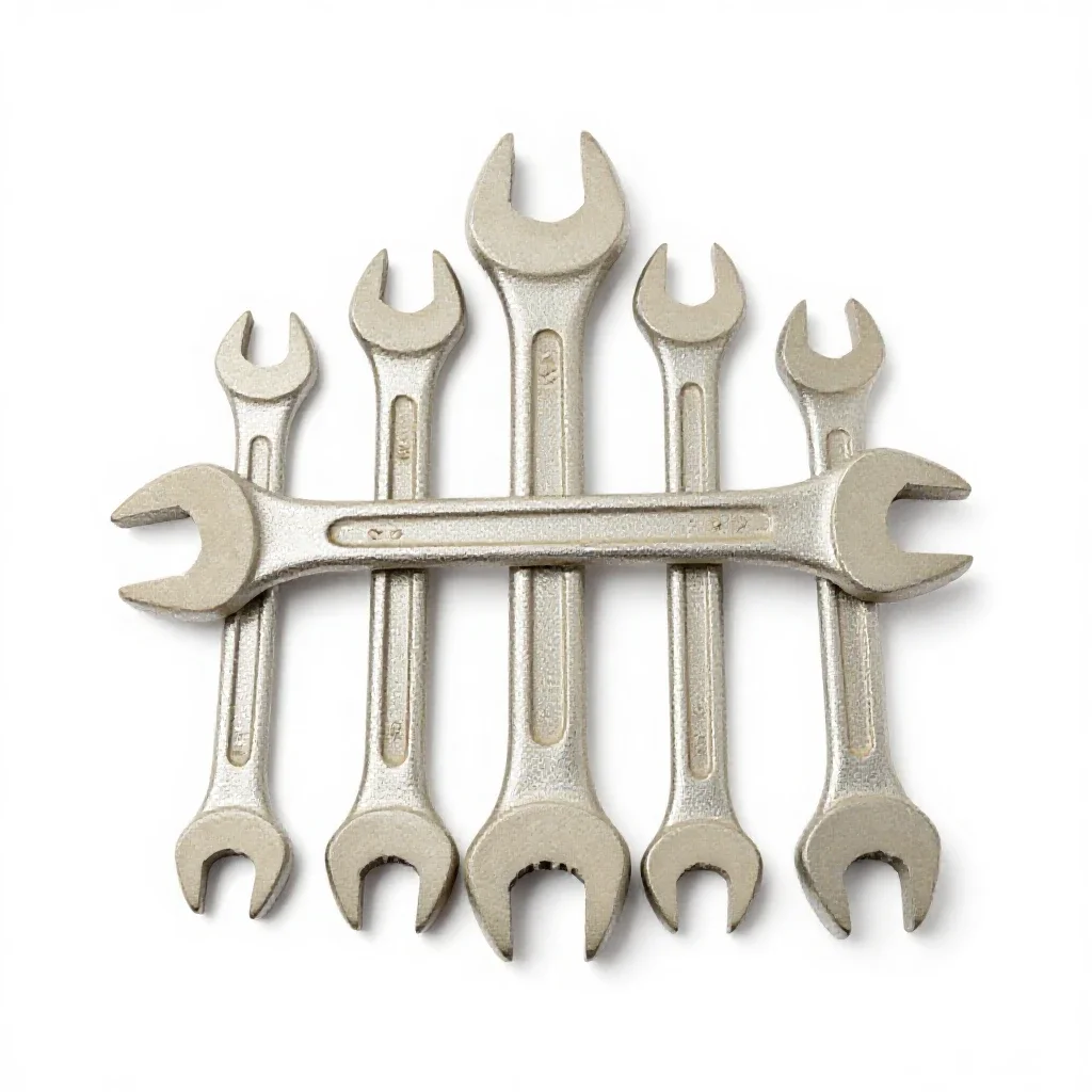 Socket wrench set in a case isolated on a white background