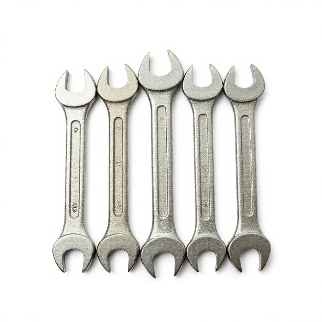 Tool roll of wrenches isolated on a white background