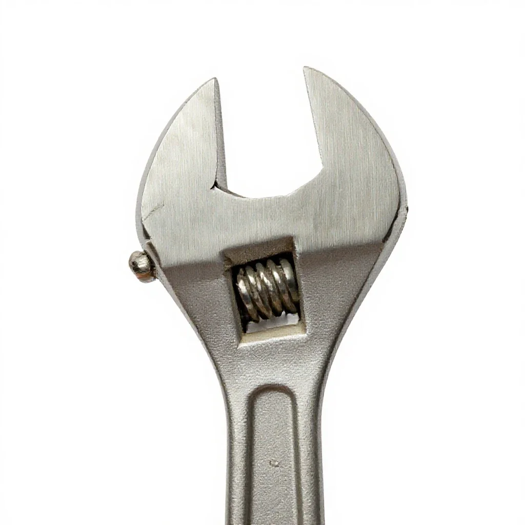 Adjustable wrench isolated on a white background