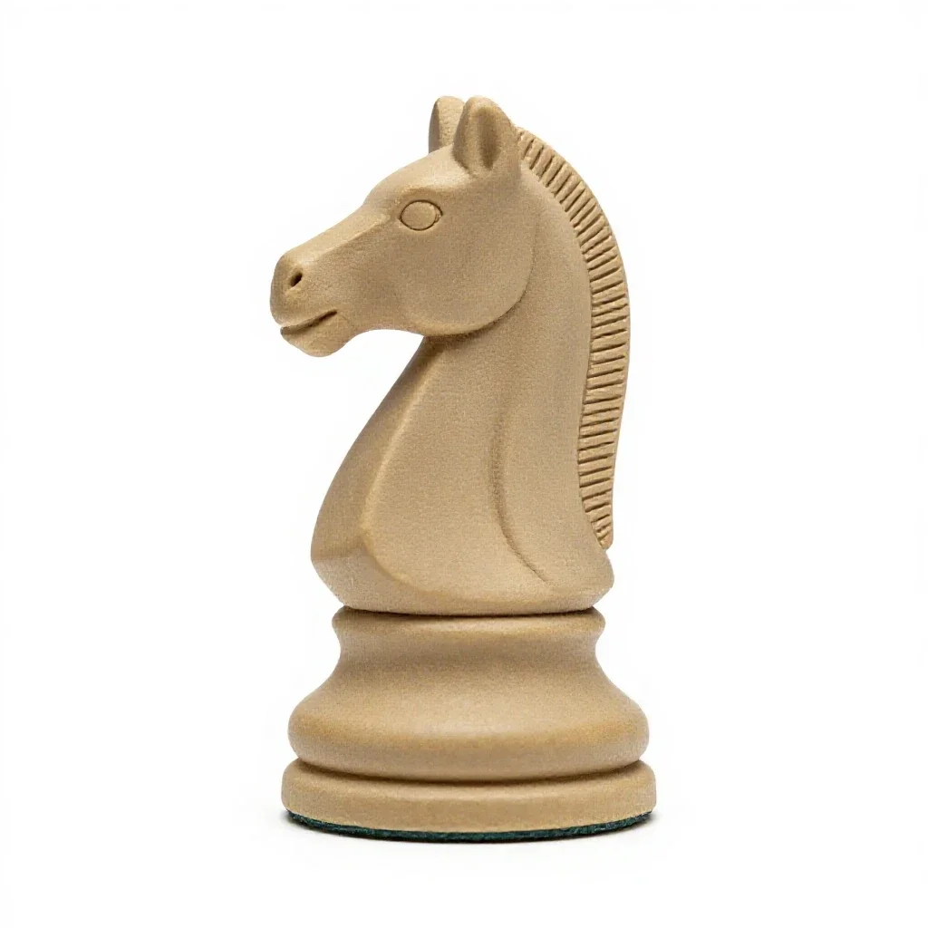 Chess knight piece isolated on a white background