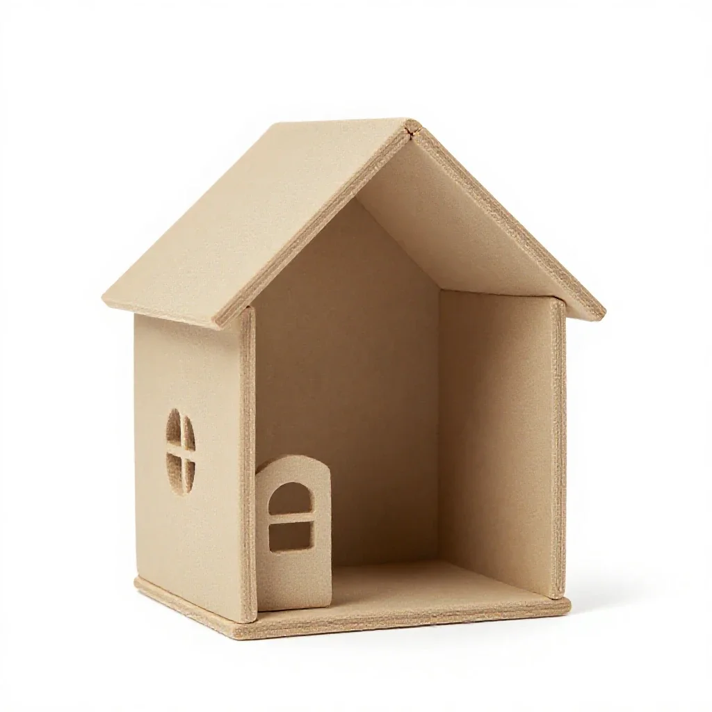 Dollhouse isolated on a white background