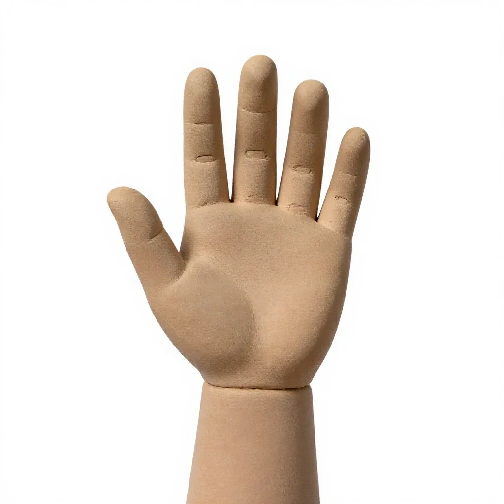 Hand puppet isolated on a white background