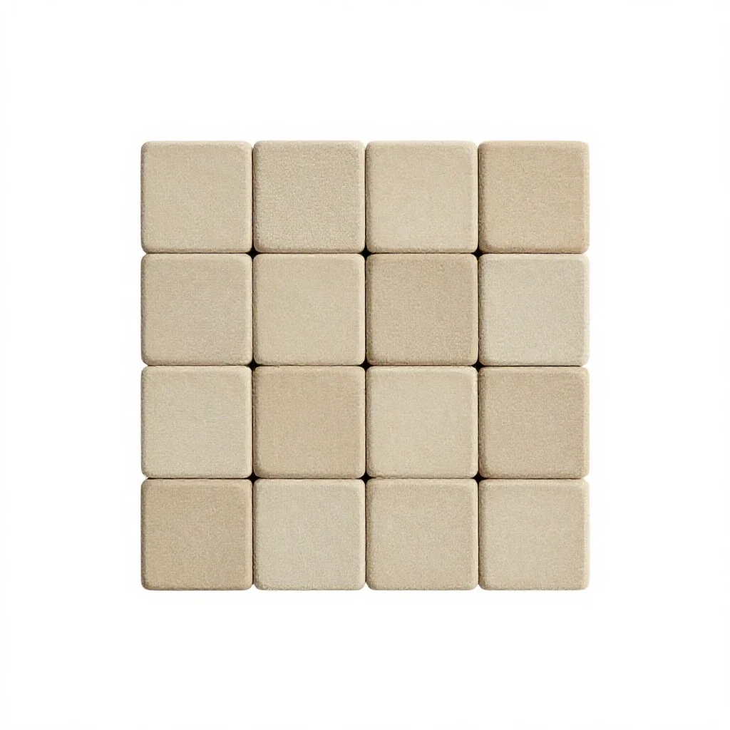 Magnetic tile set isolated on a white background