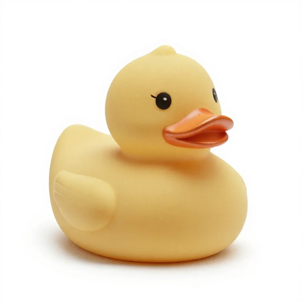 Rubber duck isolated on a white background