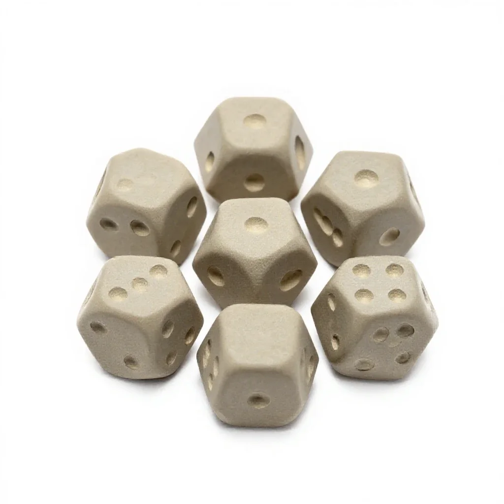 Set of polyhedral dice isolated on a white background