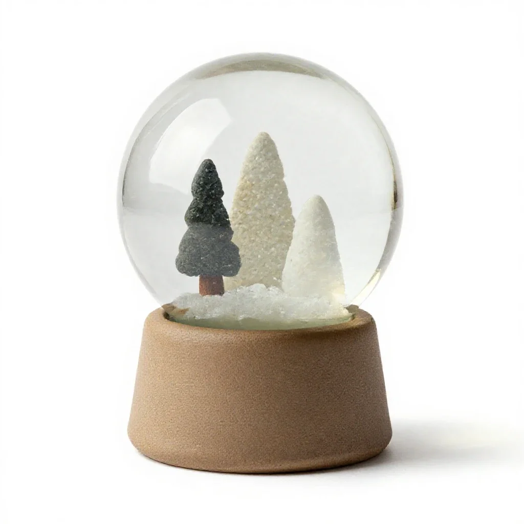 Snow globe isolated on a white background