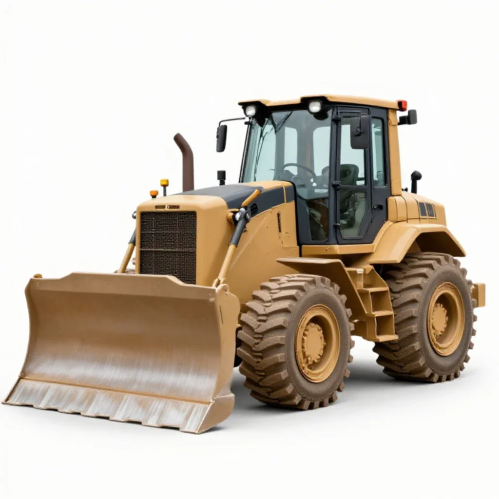 Bulldozer isolated on a white background