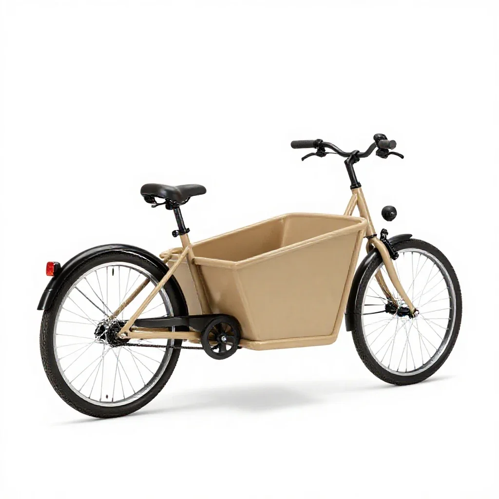Cargo bicycle isolated on a white background