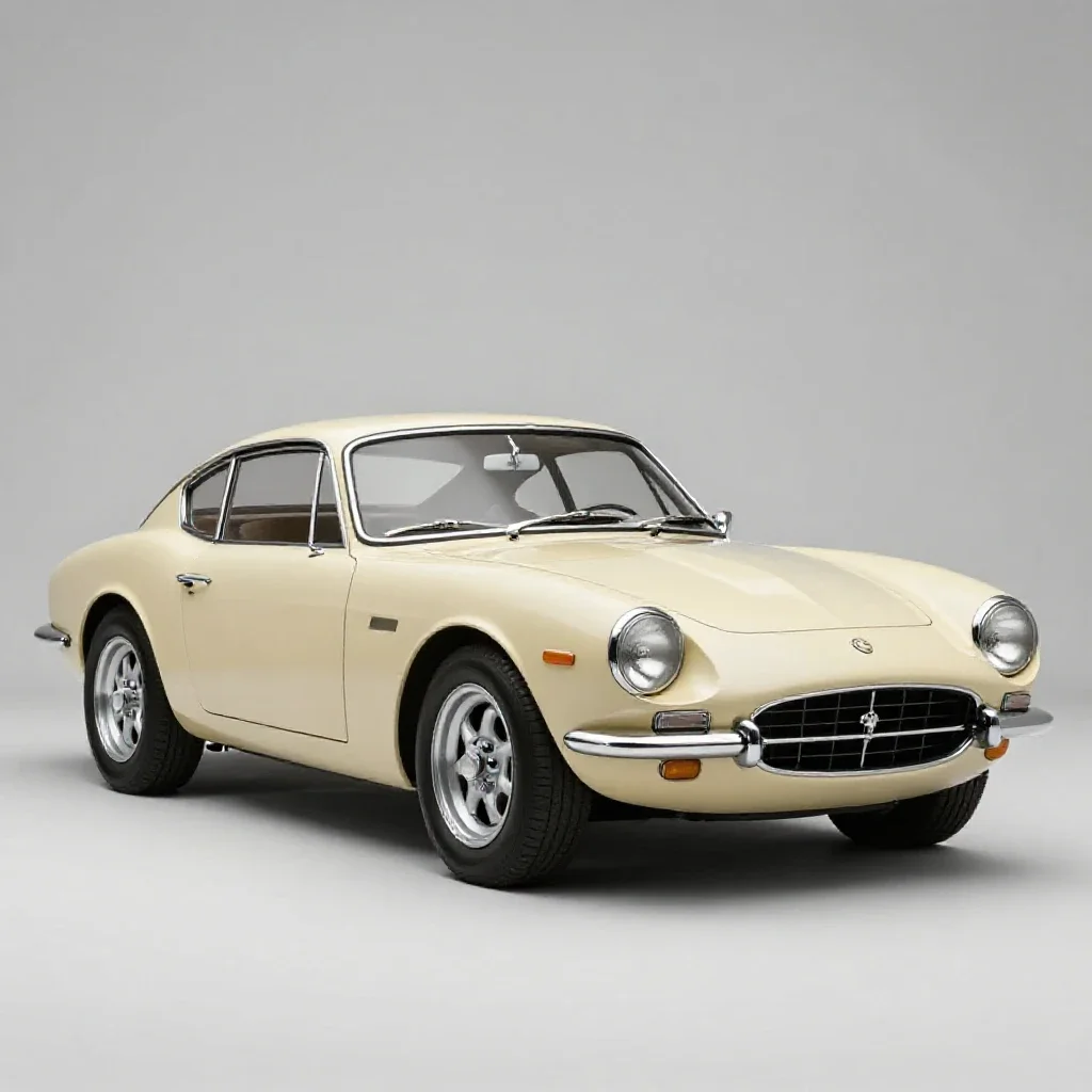 Classic sports coupe isolated on a white background