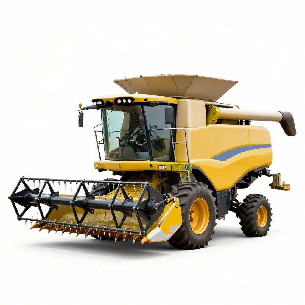 Combine harvester isolated on a white background