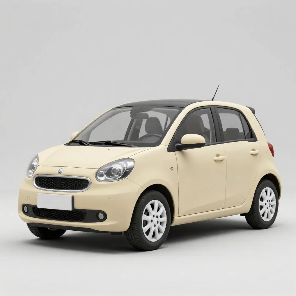Compact city car isolated on a white background