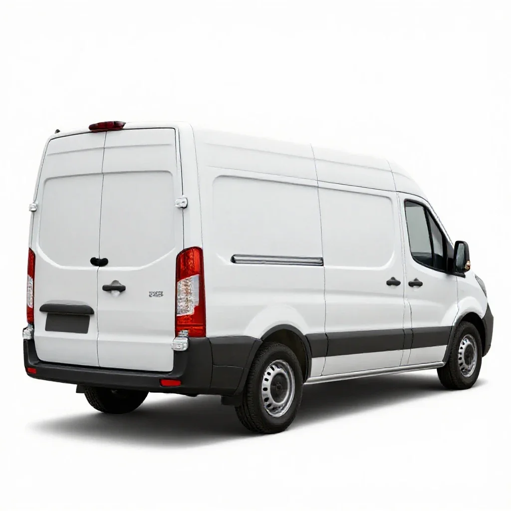 Delivery van isolated on a white background
