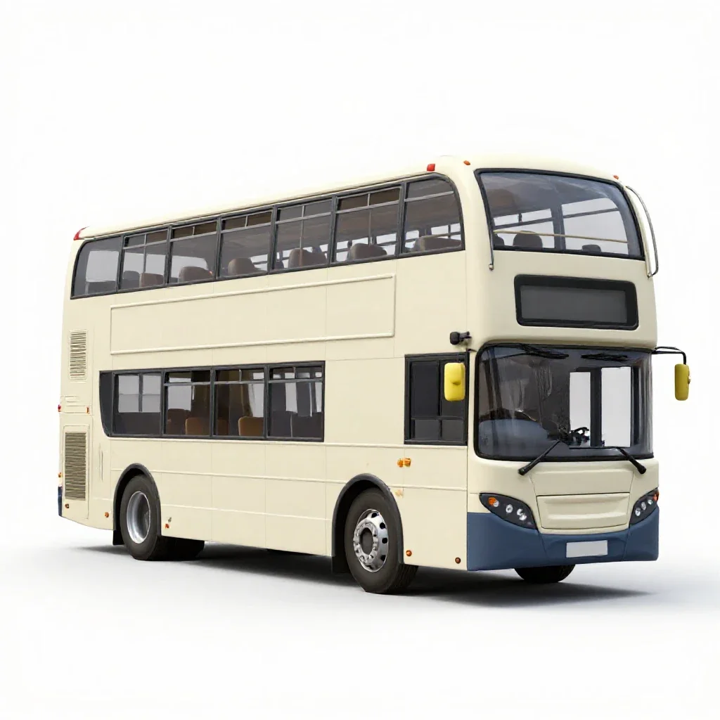 Double decker bus isolated on a white background