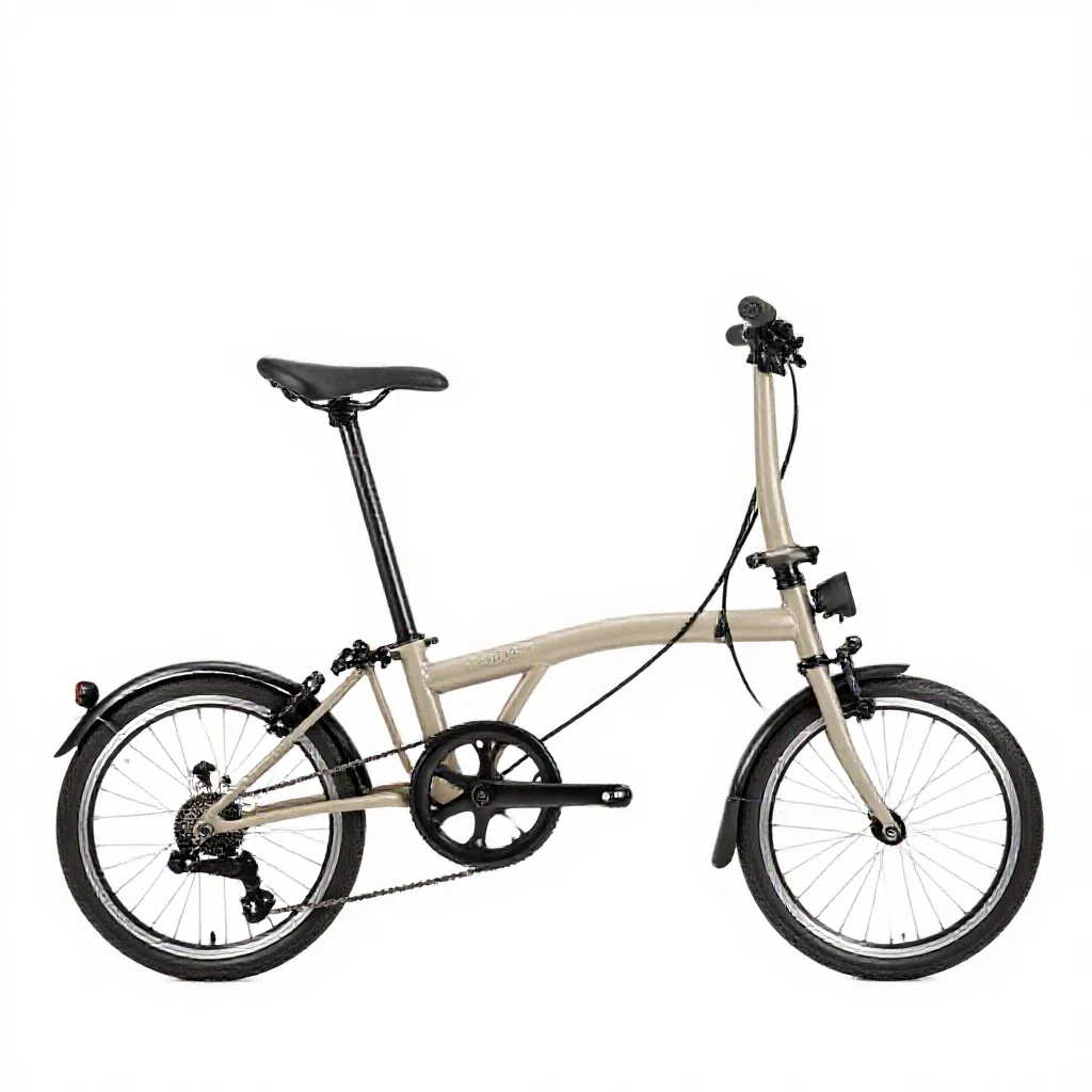 Folding bicycle isolated on a white background