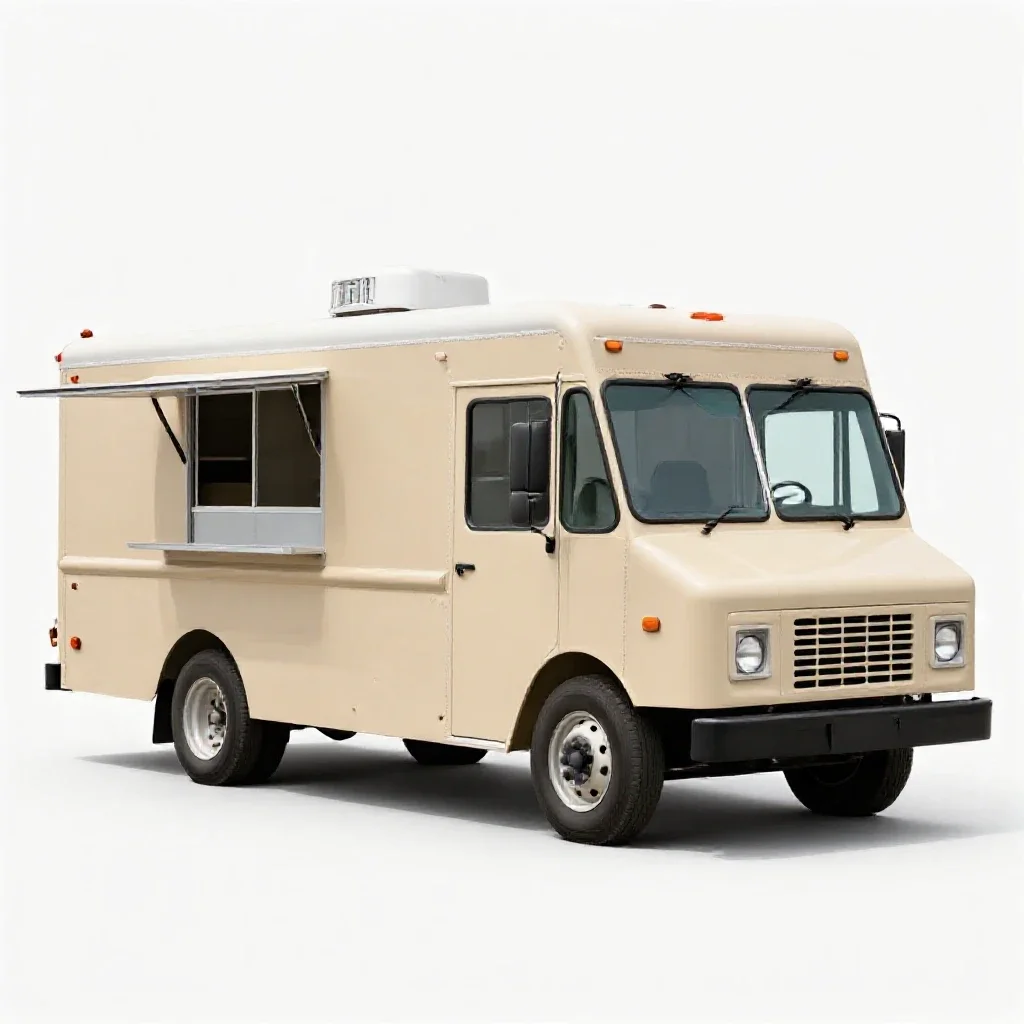 Food truck isolated on a white background