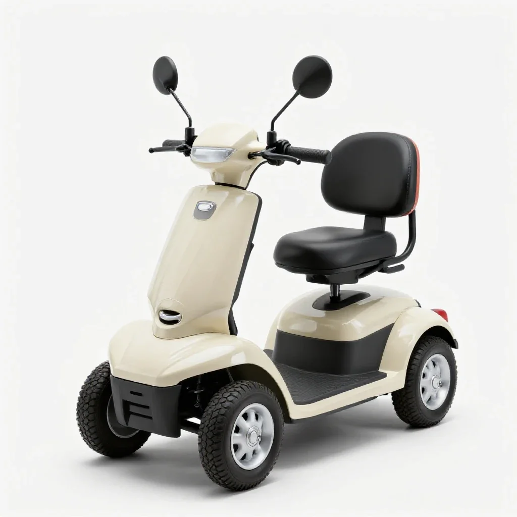 Mobility scooter isolated on a white background
