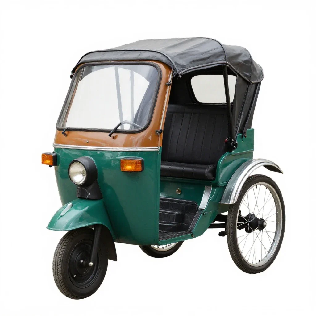 Rickshaw isolated on a white background