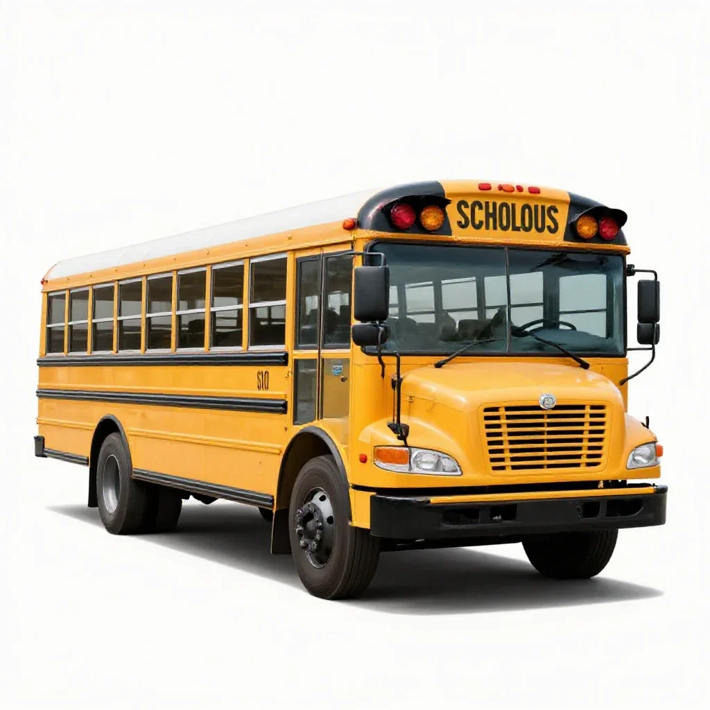School bus isolated on a white background
