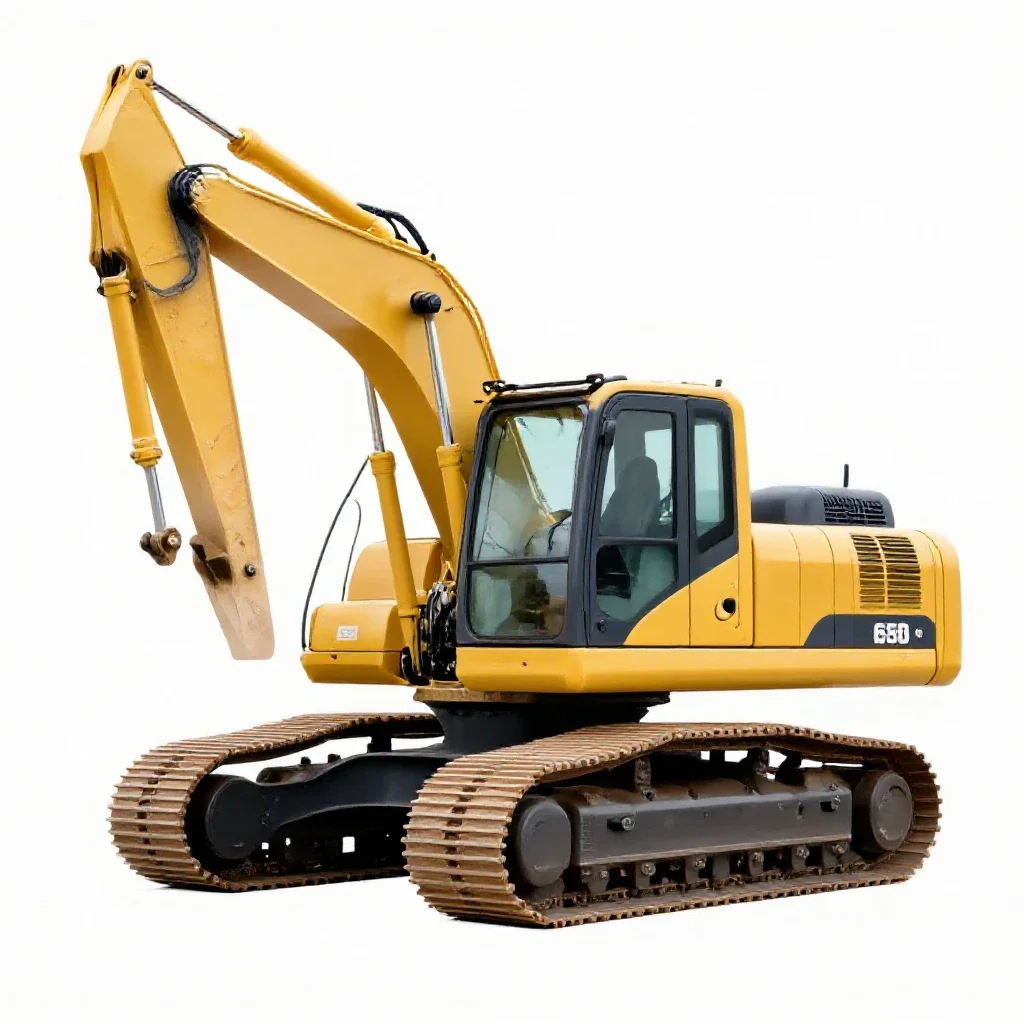 Excavator isolated on a white background