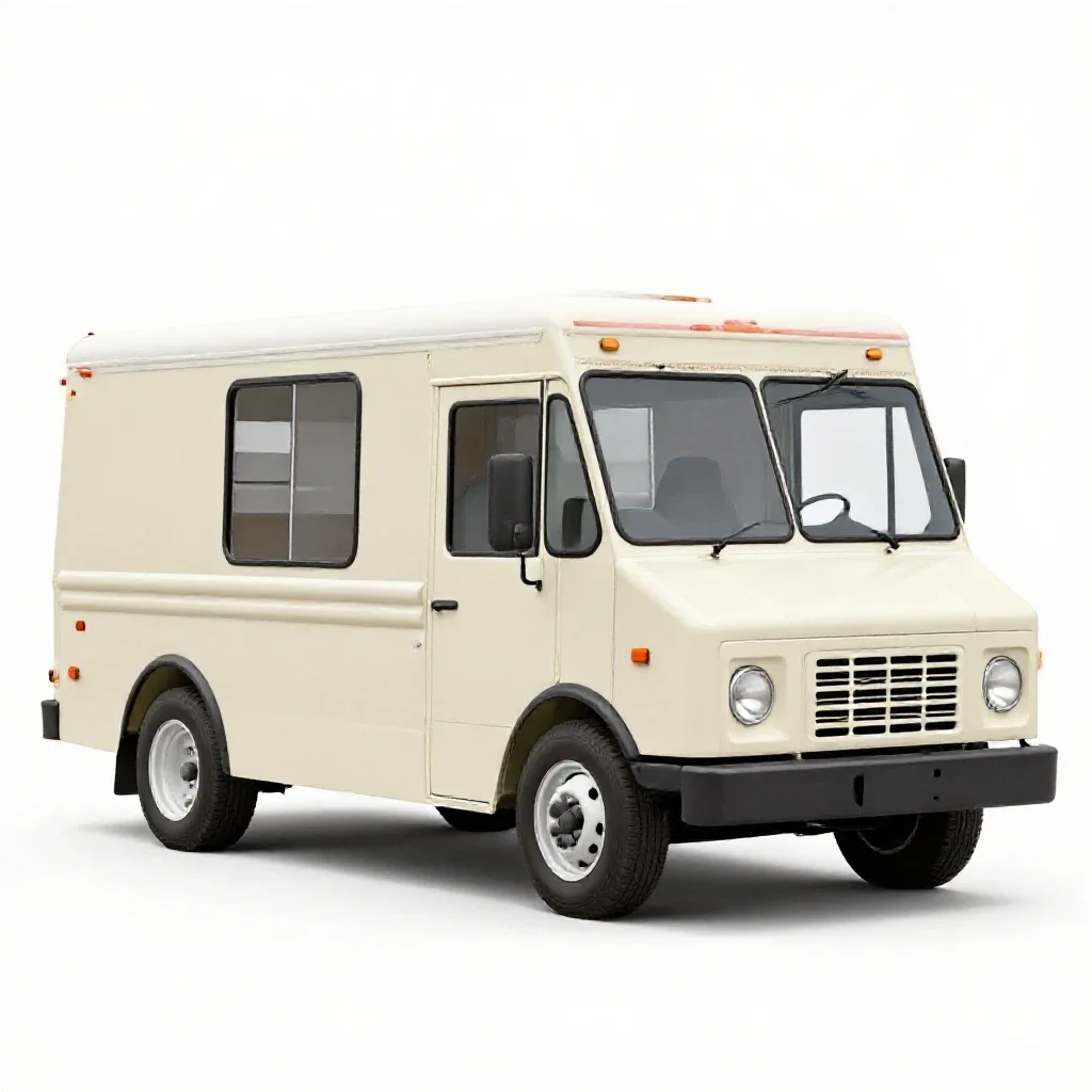 Ice cream truck isolated on a white background