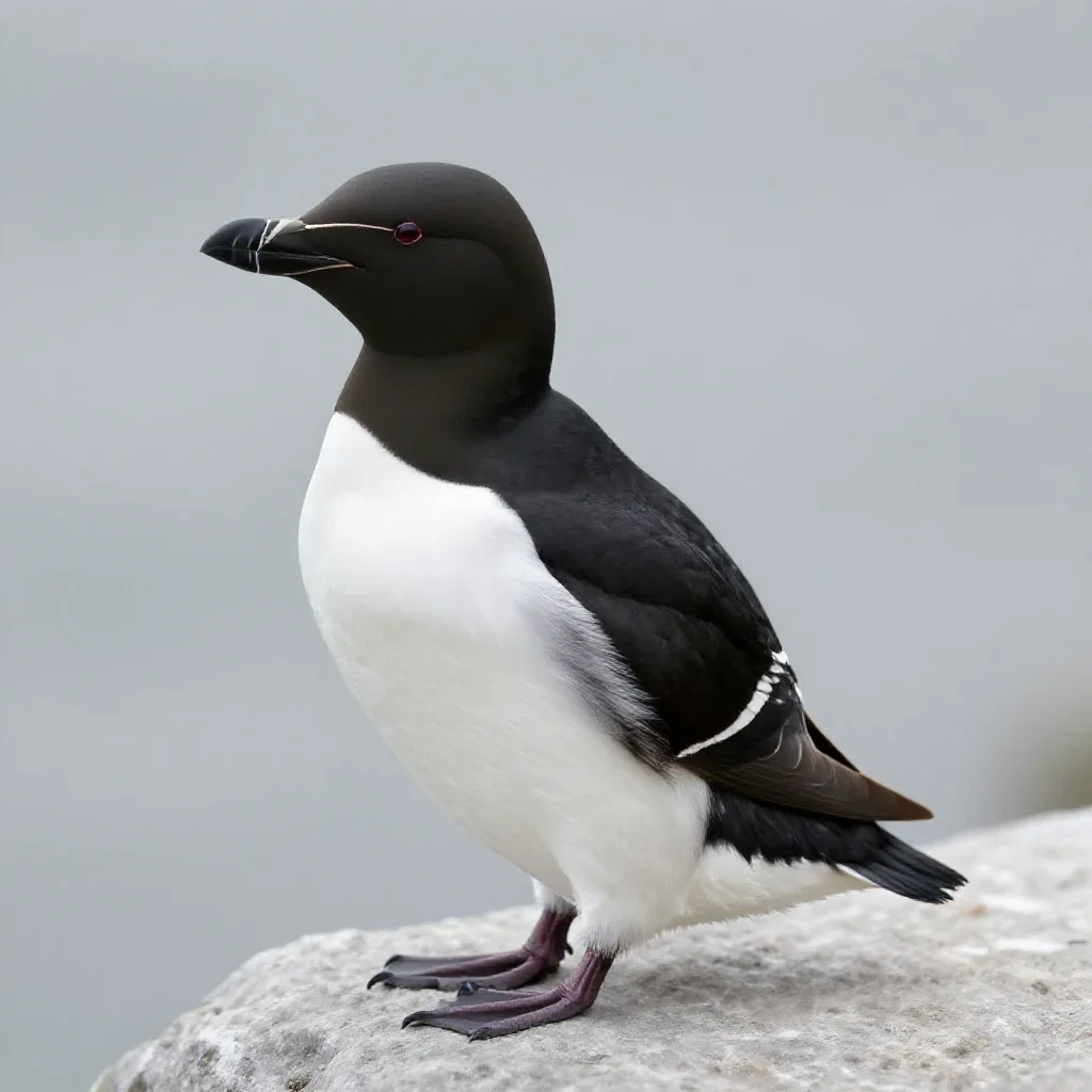 Black guillemot isolated on a white background