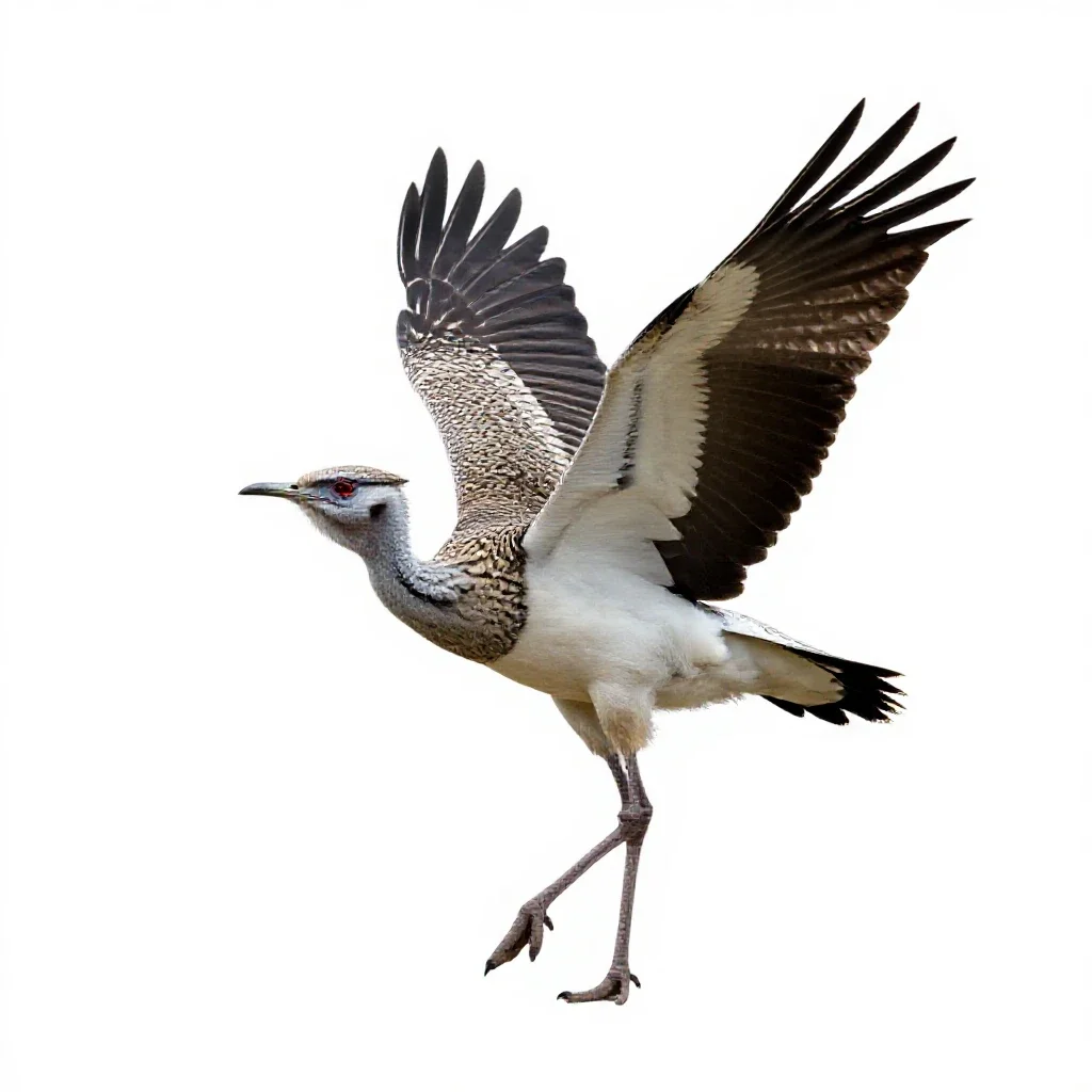 Bustard isolated on a white background