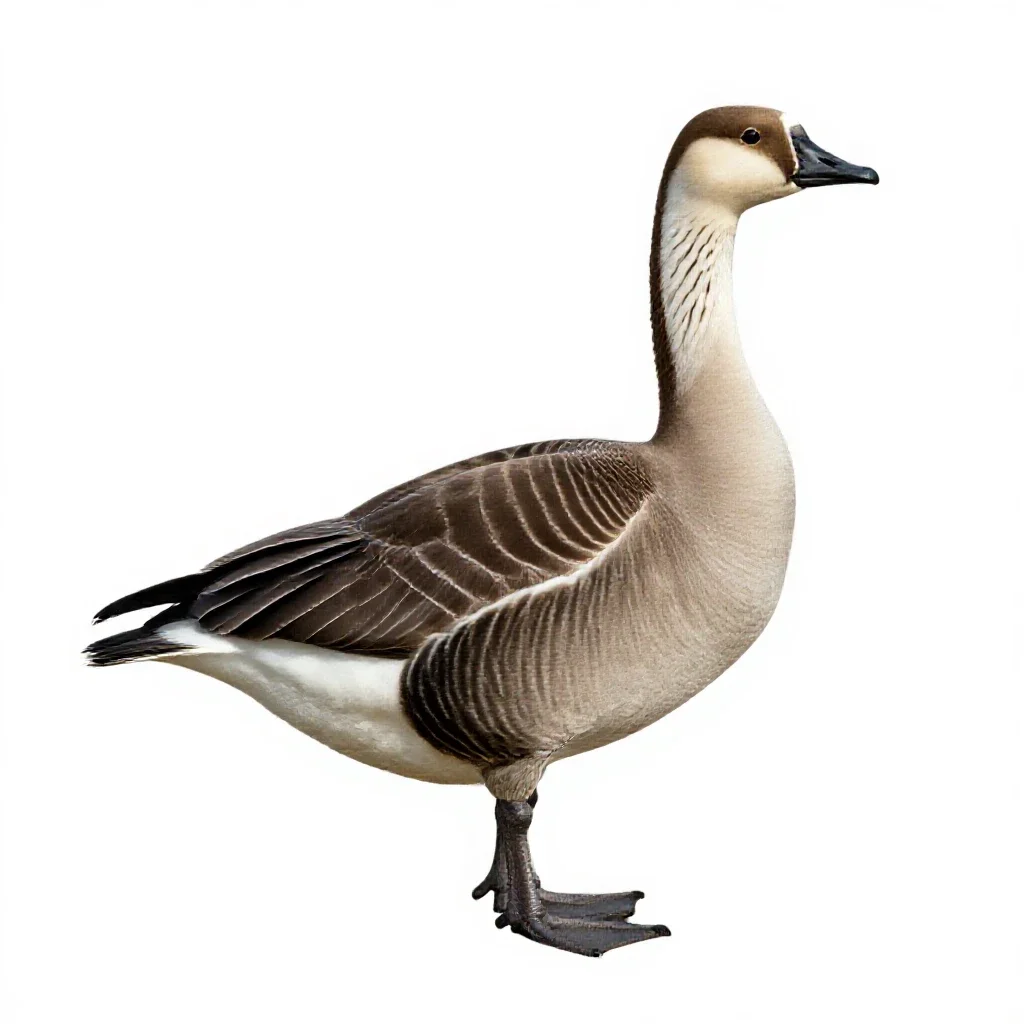 Common brant goose isolated on a white background