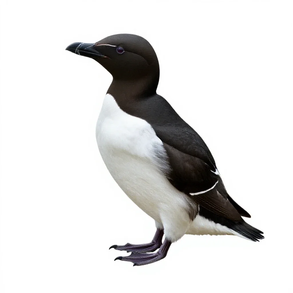 Common murre isolated on a white background