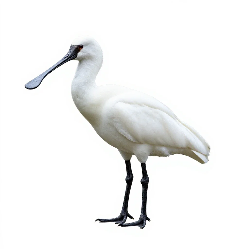 Common spoonbill isolated on a white background