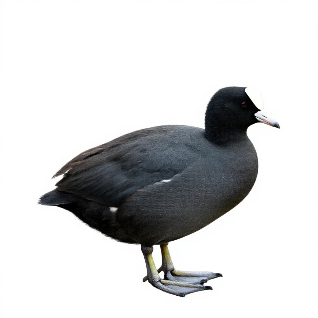 Coot isolated on a white background