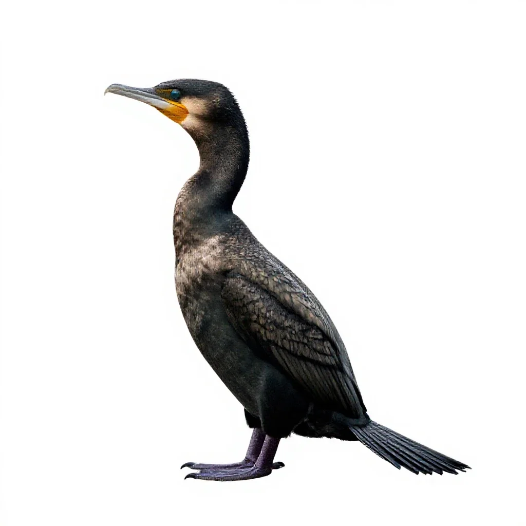 Cormorant isolated on a white background