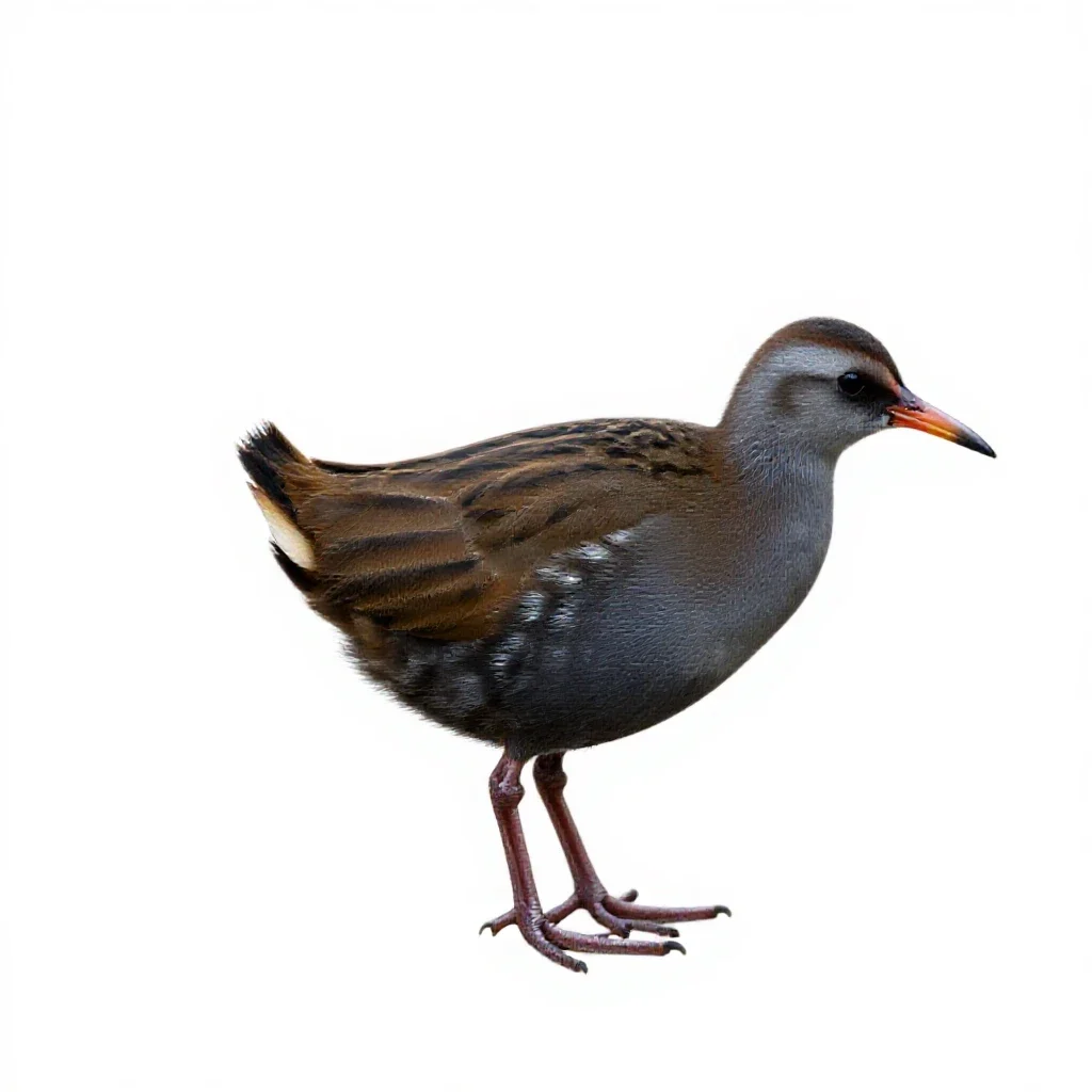 Crake isolated on a white background