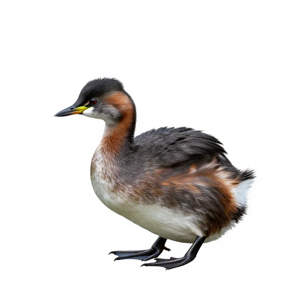 Dabchick isolated on a white background