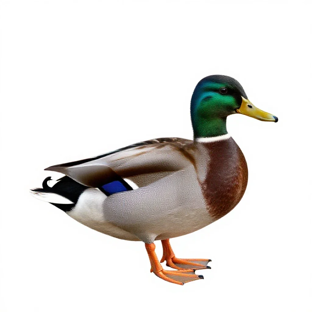 Duck isolated on a white background