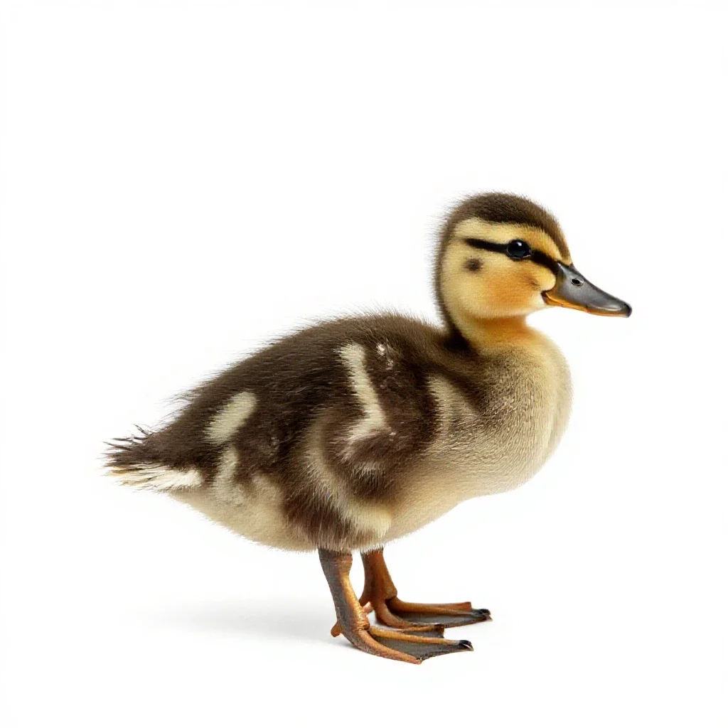 Duckling isolated on a white background