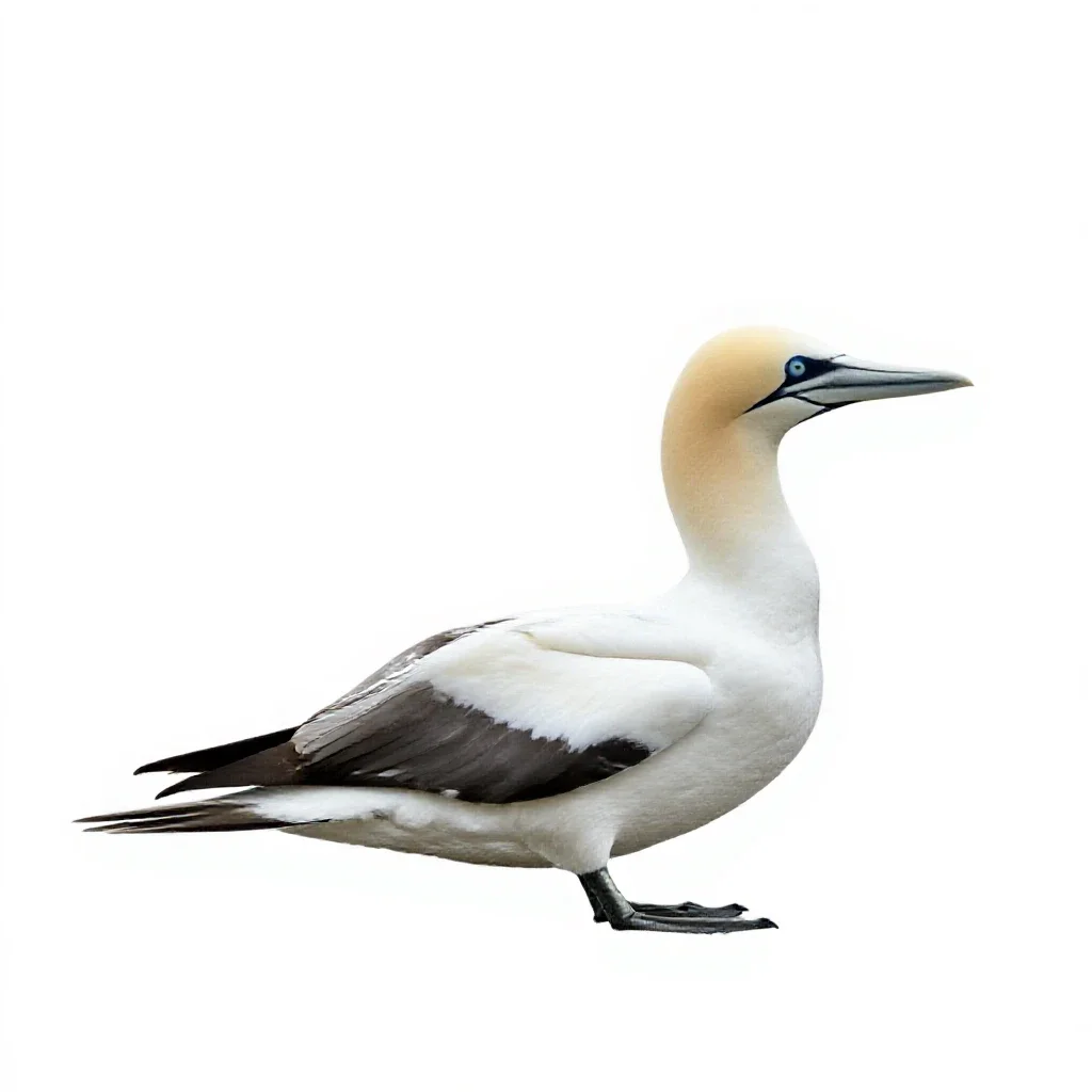 Gannet isolated on a white background